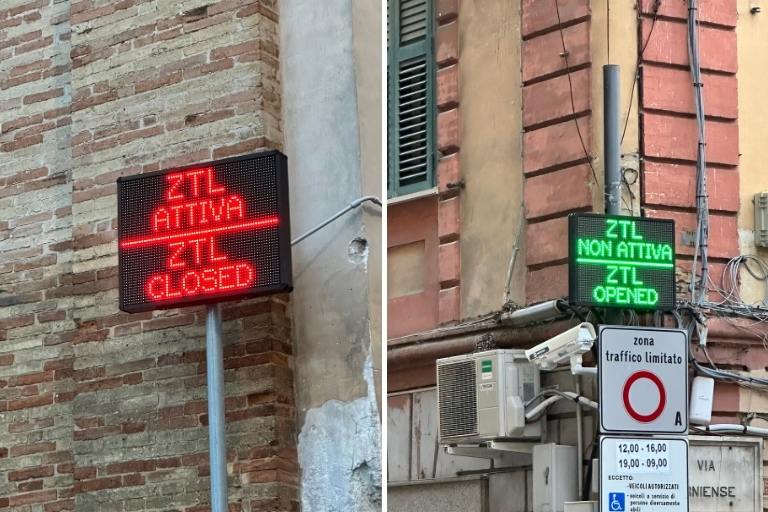 examples of ZTL signage in italy