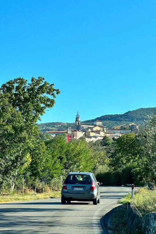 car driving in italy on a highway