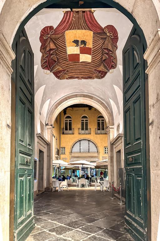 courtyard bar in Benevento italy