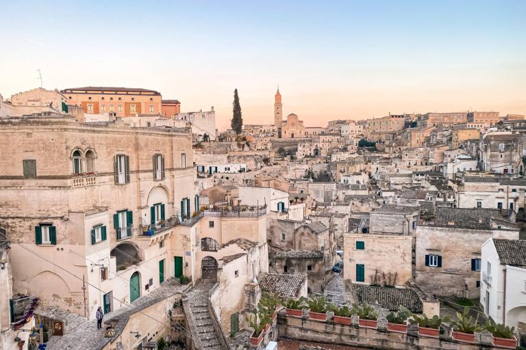 Overlooking the ancient cave city of Matera