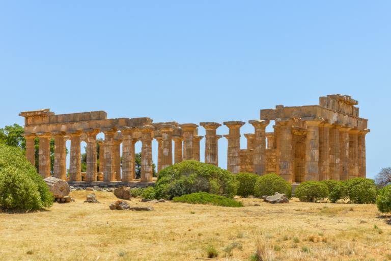 ancient temple with columns