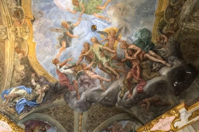 painted ceiling in palazzo in genoa