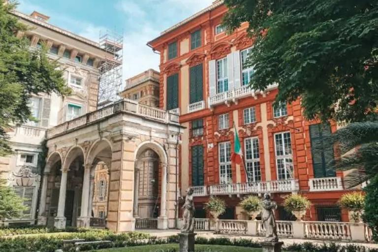 courtyard of a palazzo in genoa