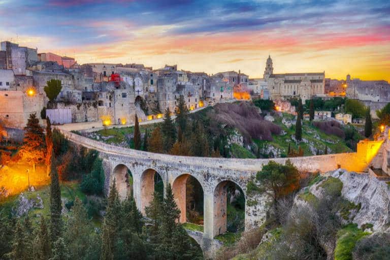 Famous Jame Bond bridge in Gravina in Puglia