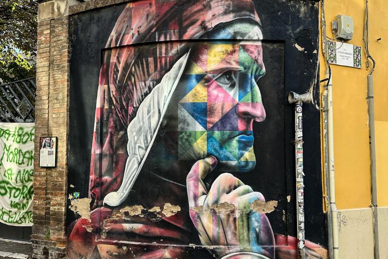 mural of Dante Alighieri